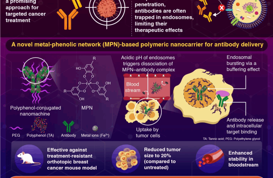 ابتكار حامل نانوي هجين من البوليفينولات والمعادن لزيادة فعالية توصيل الأجسام&hellip;